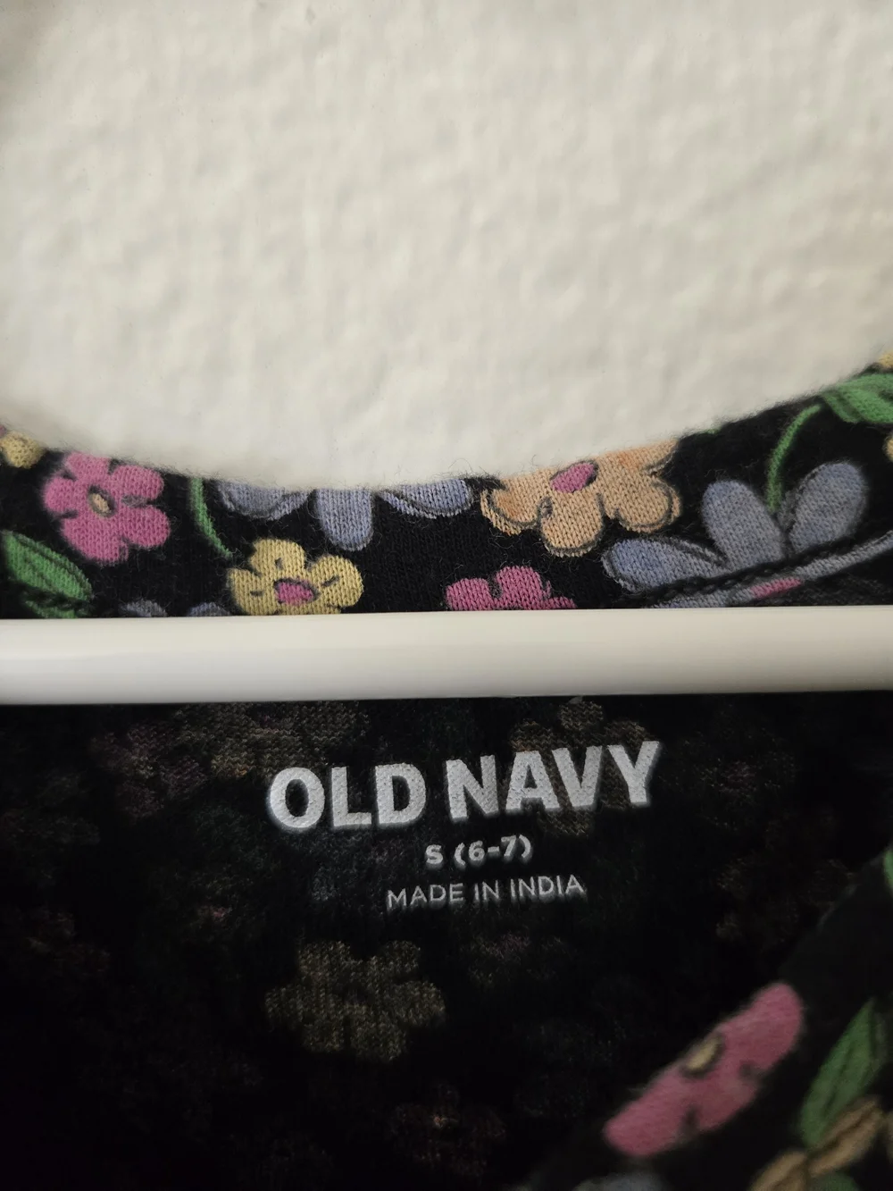 Old Navy Black Floral Ruffle-Sleeve Little Girl Dress Size S(6/7)